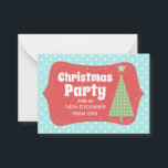 Modern Fun Weihnachten Party Einladung<br><div class="desc">Helle und lustige Weihnachts-Party Einladung mit Datum und Zeit auf der Vorderseite und weitere Details auf der Rückseite.</div>