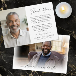 Modern Funeral Script Thank You 2 Photos Dankeskarte