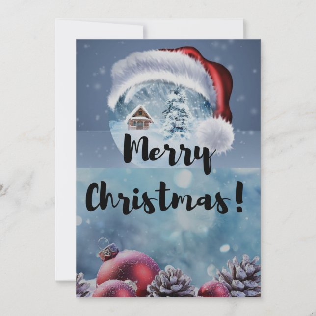 Modern funny cute Christmas reindeer      Einladung (Vorderseite)