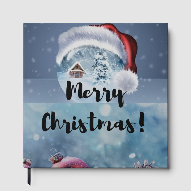 Modern funny cute Christmas reindeer      Gästebuch (Vorderseite)