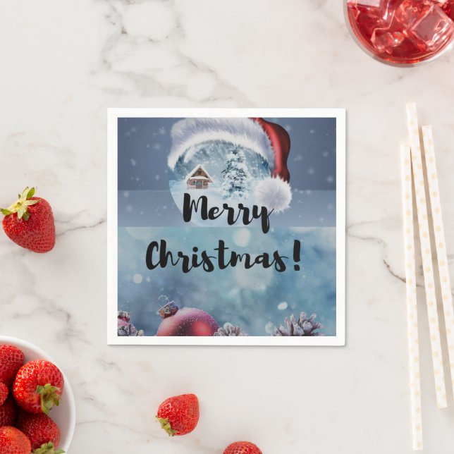 Modern funny cute Christmas reindeer      Serviette (Beispiel)