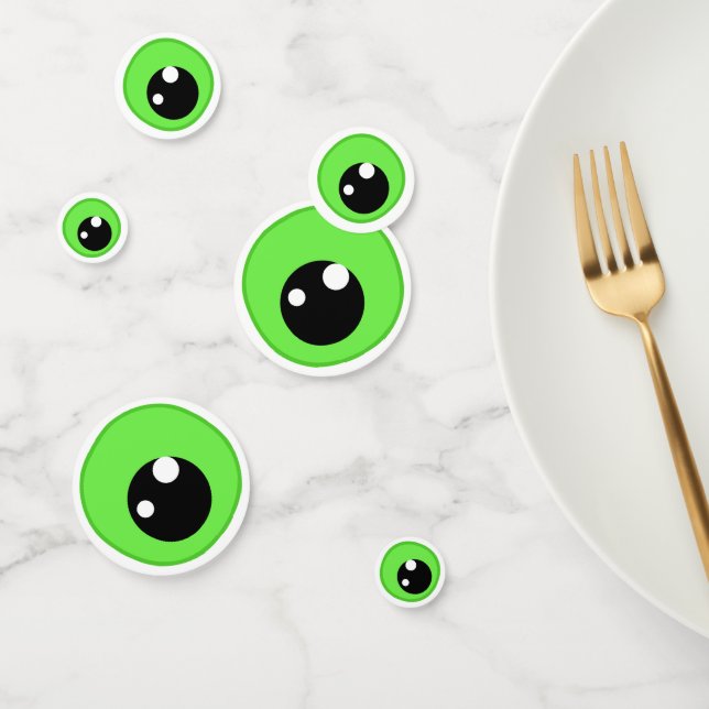 Modern Funny Green Evil Eye Birthday Confetti Konfetti (Gruppe)