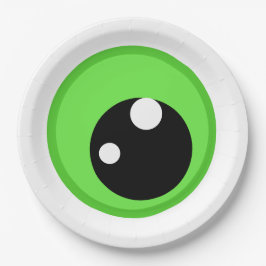 Modern Funny Green Evil Eye Birthday Pappteller