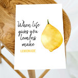 Modern Funny Lemon Yellow Zitat Feiertagskarte<br><div class="desc">Modern Funny Lemon Yellow Zitat</div>