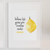 Modern Funny Lemon Yellow Zitat