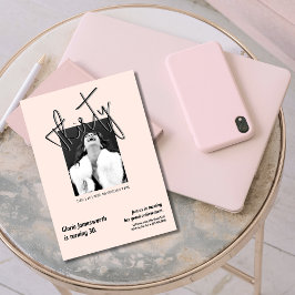 Modern Funny Light Pink Photo 30th Birthday  Einladung