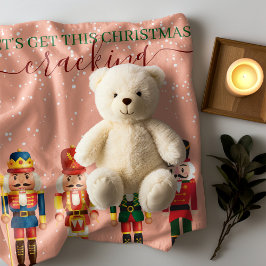 Modern Funny Unique Nutcracker Pink Weihnachten Sherpadecke