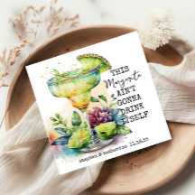 Modern Funny Watercolor Margarita Personalisiert