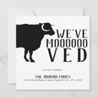 Modern Funny Wir haben Black Cow neue Zuhause Movi