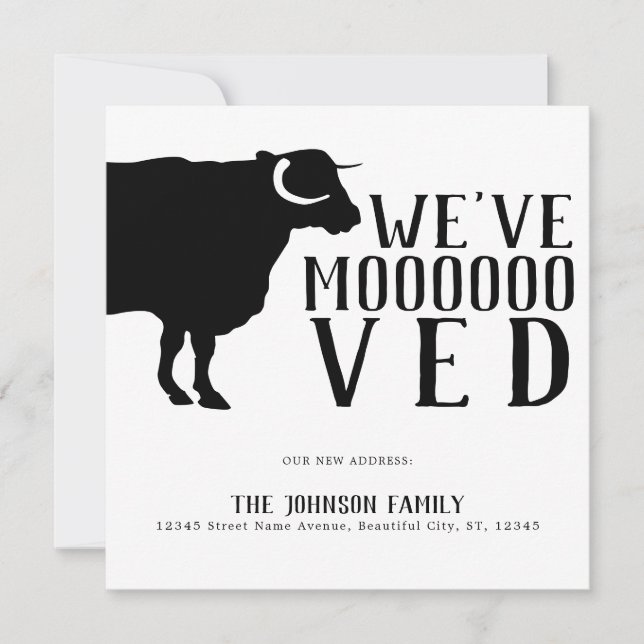 Modern Funny Wir haben Black Cow neue Zuhause Movi Ankündigung (Vorderseite)