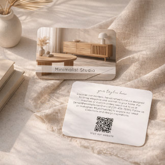 Modern Furniture Store Minimalist Interior Design  Visitenkarte