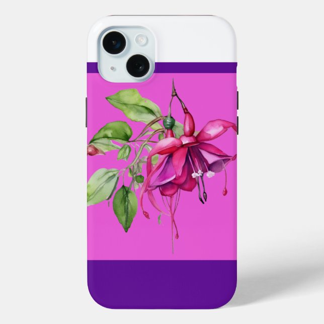 Modern Fuschia Lila iPhone 15 Plus Fall Case-Mate iPhone Hülle (Rückseite)