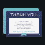 MODERN GAMING THANKS Bar Mitzvah navy aqua blue Dankeskarte<br><div class="desc">by kat massard >>> www.simplysweetPAPERIE.com <<< A simple design for your THANK YOU FLAT CARDS - to match your main invitations. Love the design, but would like to see some changes - another color scheme, product, add a photo or adapted for a different occasion - no worries simply contact me,...</div>