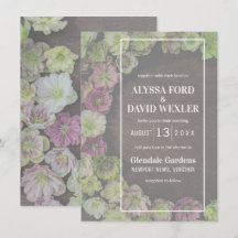 MODERN Garden Hellebore Wood Wedding Einladung