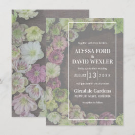 MODERN Garden Hellebore Wood Wedding Einladung