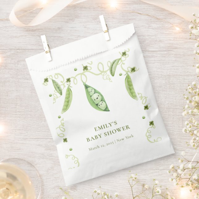 Modern Garden Sweet Pee in Pod Baby Dusche Geschenktütchen (Ausgeschnitten)
