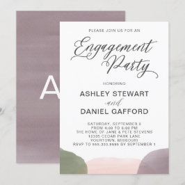 Modern Garden Watercolor Engagement Party Einladung