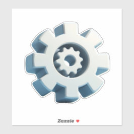 Modern Gear Icon Aufkleber