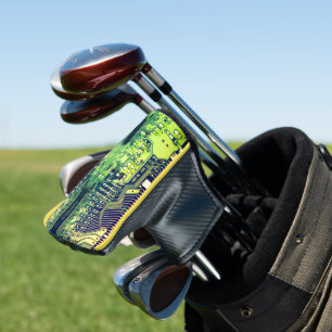 Modern gedruckte Leiterplatten - Design Name Geeky Golf Headcover