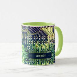 Modern gedruckte Leiterplatten - Design Name Geeky Tasse