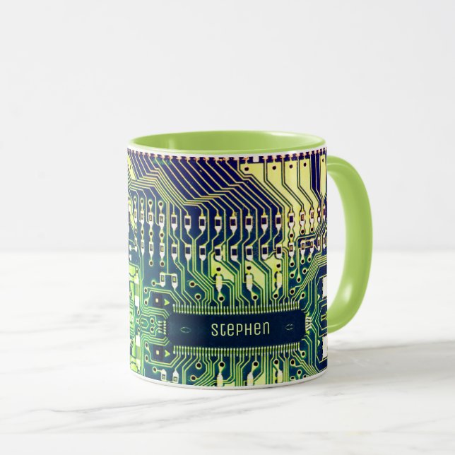 Modern gedruckte Leiterplatten - Design Name Geeky Tasse (VorderseiteRechts)