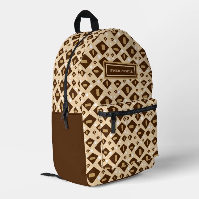 Modern gemustert bedruckter rucksack (Rückseitige Ecke links)