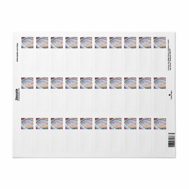 Modern Geode Cyrstal | Crystal Photo Label (Vorne)