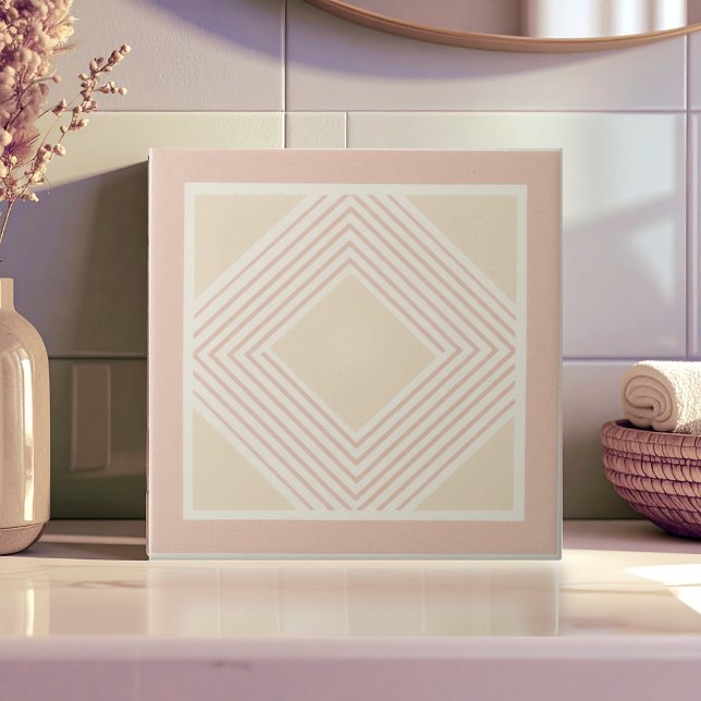 Modern Geometric Abstract Pat#11 Rose Gold ID1192 Fliese (Von Creator hochgeladen)