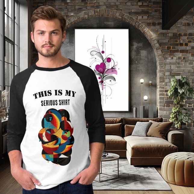 Modern Geometric Art – Playful Abstract with Wit T-Shirt (Von Creator hochgeladen)