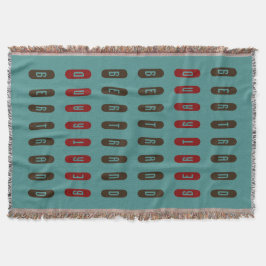 Modern Geometric Brown Red Aquamarin Individuelle Decke