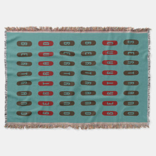 Modern Geometric Brown Red Aquamarin Individuelle  Decke