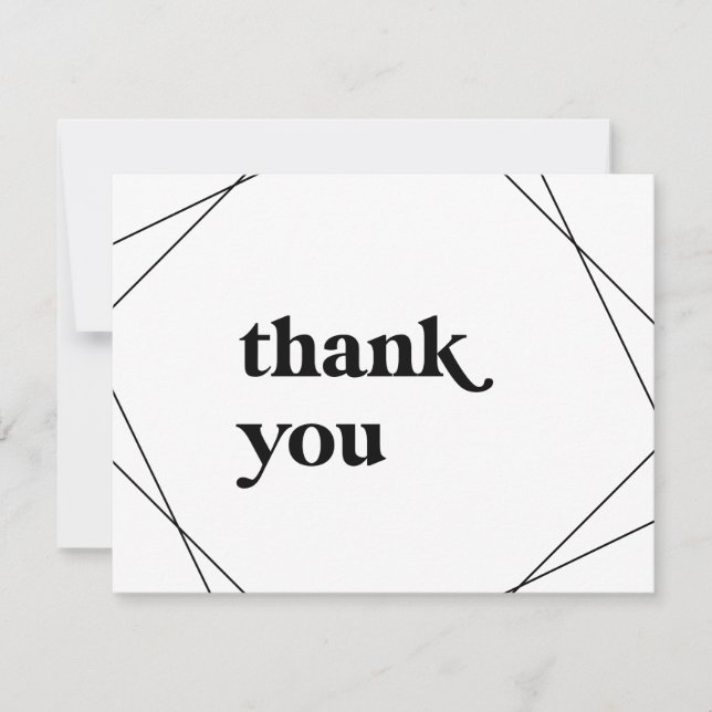 Modern Geometric Dankeschön Card Dankeskarte (Vorderseite)