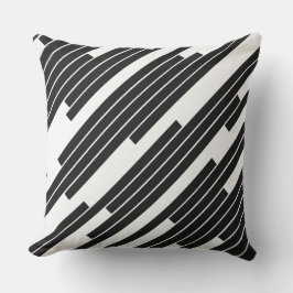 Modern Geometric Diagonal Lines Decor  Kissen
