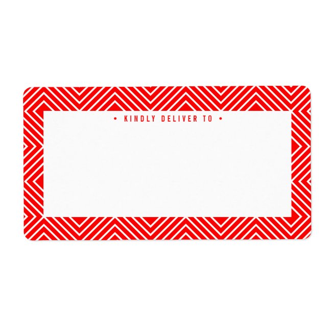 MODERN GEOMETRIC Diamantenmuster trendig fett rot (Vorne)