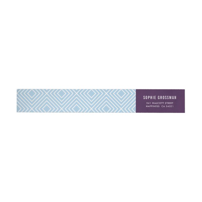 MODERN GEOMETRIC Diamantmuster Aubergine blau (Person)