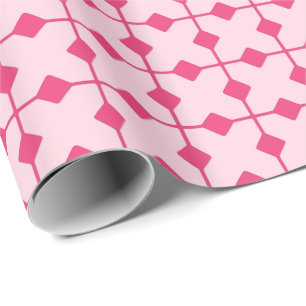 Modern Geometric, Diamonds - Erdbeerrosa Geschenkpapier