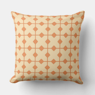 Modern Geometric, Diamonds - Mandarin orange Kissen Für Draußen