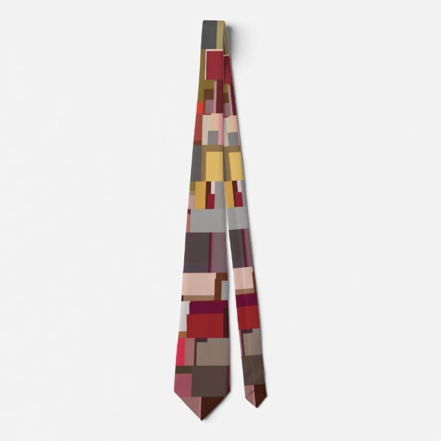 Modern Geometric Fabric Design Krawatte (Vorderseite)