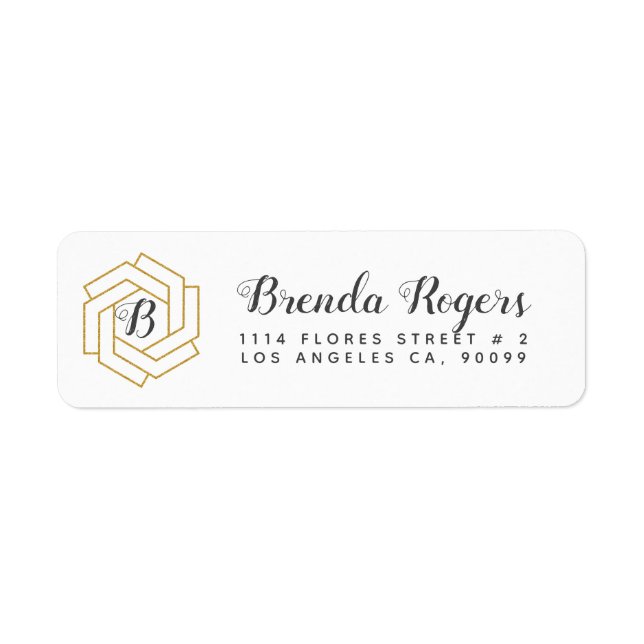 Modern Geometric Gold Monogram (Vorne)