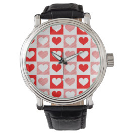 Modern Geometric Hearts Wrist Watch Armbanduhr