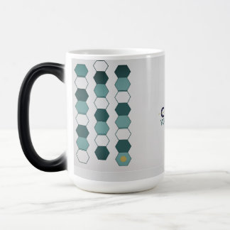 Modern Geometric Hexagon Pattern Mug Verwandlungstasse