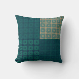 Modern Geometric Kaleidoscope Pattern in Earthy To Kissen