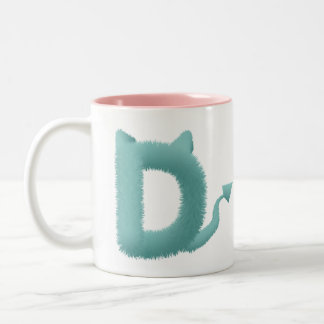 Modern Geometric Leaf Pattern Mug - Minimalist Win Zweifarbige Tasse