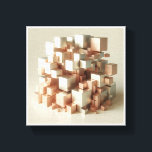 Modern Geometric Metallic Cubes - 3D Rose Gold and Leinwanddruck<br><div class="desc">A clean and sophisticated 3D abstract featuring a cluster of interlocking metallic cubes in varying sizes. The blend of satin rose gold,  champagne,  and silver finishes creates a balanced,  architectural composition against a neutral background. Perfect for minimalist offices,  modern tech spaces,  or as a chic contemporary focal point.</div>