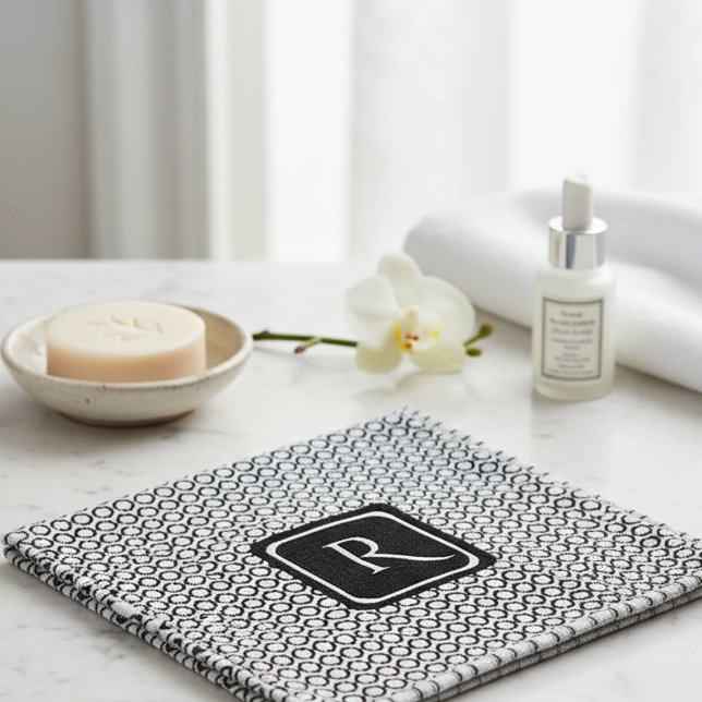 Modern Geometric Monogram Black White (Créateur téléchargé)