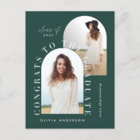 Modern geometric multi photo arch graduation  post