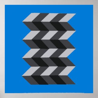 "Modern Geometric Op-Art" Poster