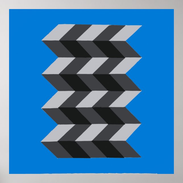 "Modern Geometric Op-Art" Poster (Vorne)