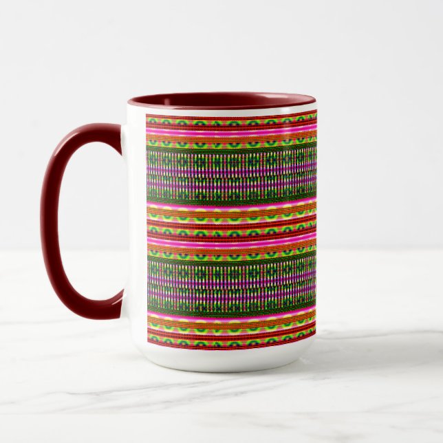 Modern Geometric Pastel Vintage  Tasse (Links)