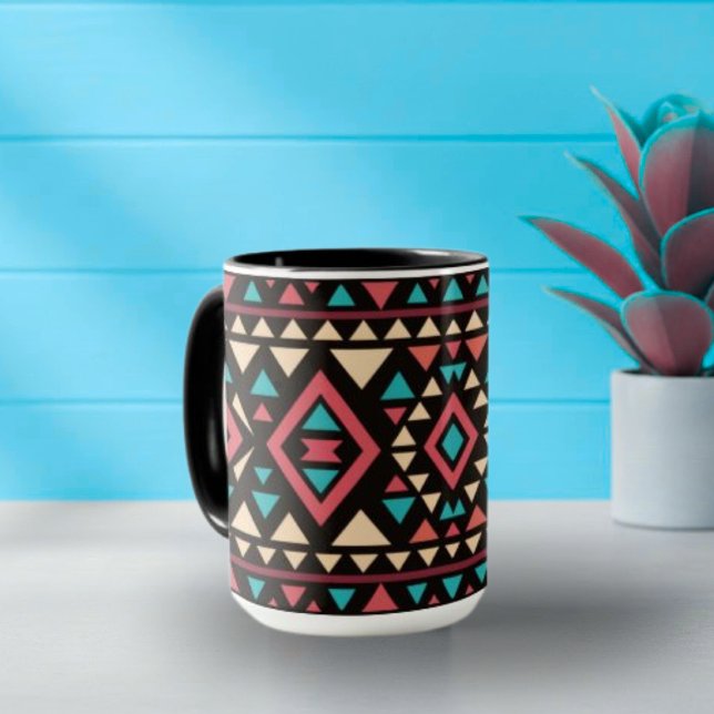Modern Geometric Southwest Style  Tasse (Von Creator hochgeladen)